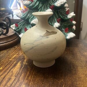 Vintage Studio Pottery Vase Hand Thrown Stoneware Minimalist